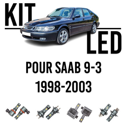 Kit LED para Saab 9-3 de 1998-2003 y saab 900 NG de 1994-1998 Kit bombillas y fusibles