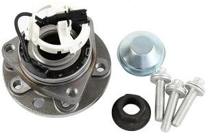 Wheel hub kit (front) + ABS sensor saab 9.3 II Wheel bearings