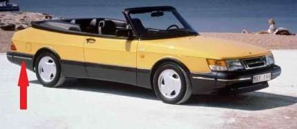 Rear Right Side Bumper Extension for saab 900 convertible Aero 1987-1993 Special Operation -15% from April 25 to 30th