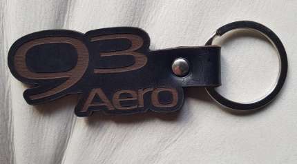 Leather saab 9.3 Aero keyring saab gifts: books, saab models and merchandise
