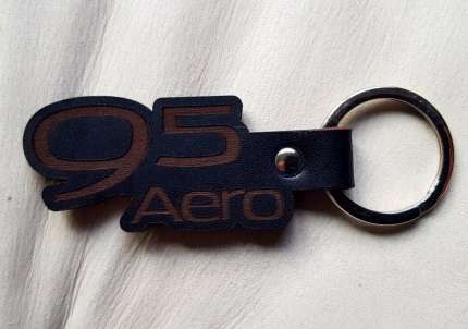 Leather saab 9.5 Aero keyring saab gifts: books, saab models and merchandise