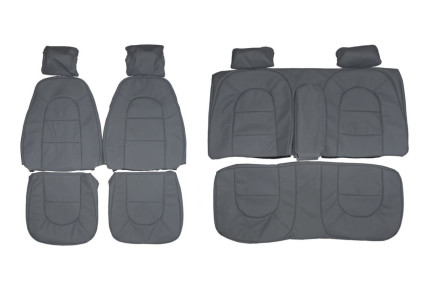 Fundas asientos cuero grey delante/detrás Saab 900 3 puertas 1984-1989 Accesorios saab