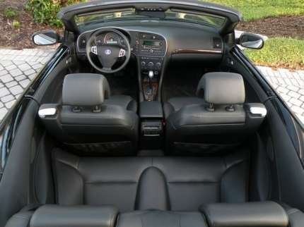 De cuero negro interior Saab 9-3 Cabrio 2003-2012 Novedades