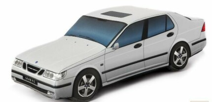Cojín decorativo con forma de Saab 9.5 aero Gris Regalos: libros, miniaturas SAAB...