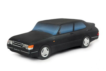cojín decorativo con forma de Saab 900 negro Regalos: libros, miniaturas SAAB...
