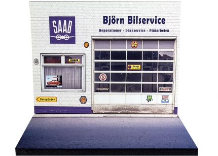 Diorama Saab miniature display stand, saab garage New PRODUCTS