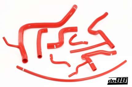 Radiator and Heater silicone Hoses kit for saab 900 Turbo 8 valves (RED) Heating