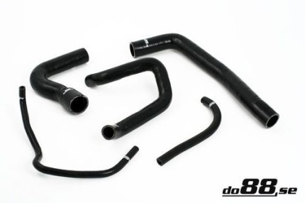 Coolant hoses kit in silicone Saab 9000 Turbo 1985-1989 (Black) Water coolant system