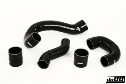 Turbo, Intercooler hoses kit in silicone Saab 9.3 2.8T V6 turbo petrol 2006-2012 (Black) intercooler