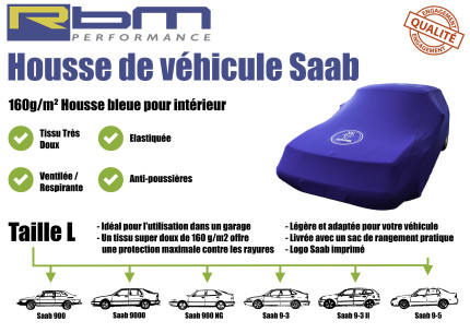 Housse protection RBM avec logo SAAB Cadeaux: livres, SAAB minatures...