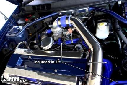 Kit durites en silicone de refroidissement bleue Saab 900 et 9.3 Refroidissement eau moteur