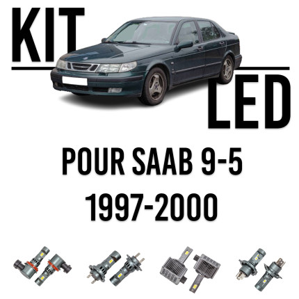 Kit LED (H7) para Saab 9-5 de 1998-2005 Kit bombillas y fusibles