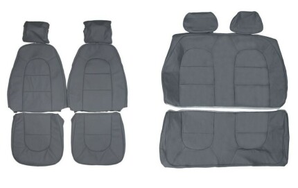 Fundas asientos cuero grey delante/detrás Saab 900 convertible 1990-1993 Novedades