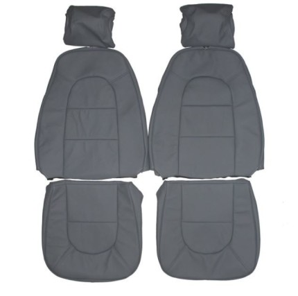 Fundas asientos cuero Buffalo Grey delante Saab 900 1984-1989 Accesorios saab