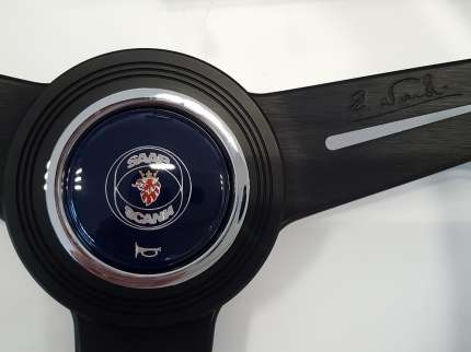 Nardi leather Steering wheel with black spokes for SAAB 900 classic SAAB Accessories